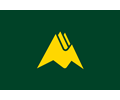 Flag of Biei, Hokkaido (green version)