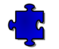 Blue Jigsaw piece 07