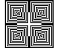 3D optical illusion with inverted squares