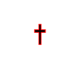 Simple Black Cross with Red Outline