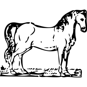 Horse Woodcut