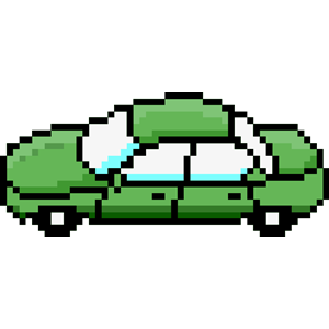 Pixel Car Green Side