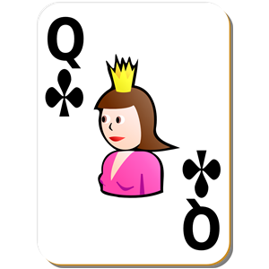 White deck: Queen of clubs