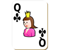 White deck: Queen of clubs