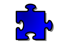 Blue Jigsaw piece 09