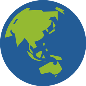 Globe Icon facing Asia and Australia