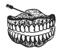 Dentures Teeth with Arrow