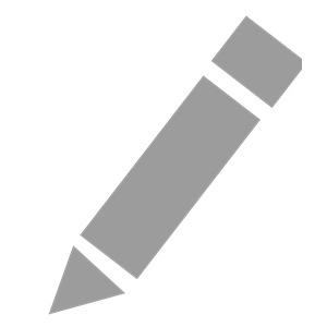 Simple grey small pencil icon