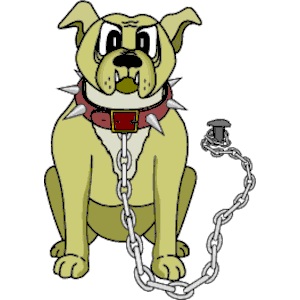 Bulldog on Chain