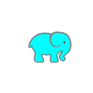 Elephant -aqua-1