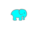 Elephant -aqua-1