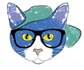 Cat Wearing Glasses
