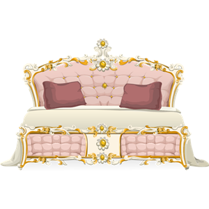 Pink baroque bed from Glitch