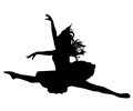 Jumping Ballerina Silhouette