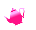 Pink Tea Pot Pouring