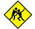 Zombie Warning Road Sign