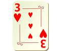 Ornamental deck: 3 of hearts
