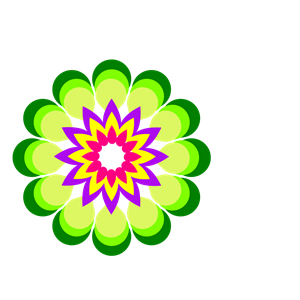 Geometric Flower Multicolor