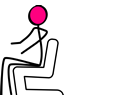 Seated Stick Person Pink