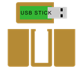 USB Stick, Original Size For Owwn Casing