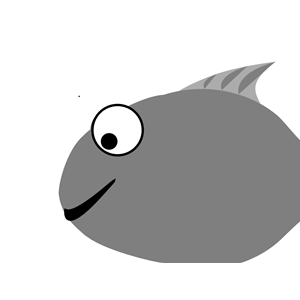Grey Happy Fish
