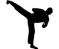 Kickboxer silhouette