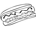 hot dog bw