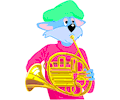 Cat Playing French Horn