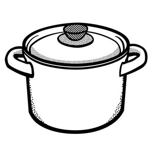 cooking pot - lineart