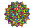 Prismatic Floral Mandala Line Art 2