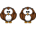 Cartoon owl - spot the 10 differences