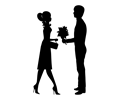 Romantic Young Couple Silhouette