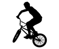 BMX Stunt Silhouette