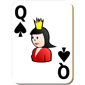 White deck: Queen of spades