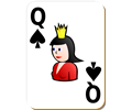 White deck: Queen of spades