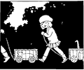 Girl Pulling Wagon