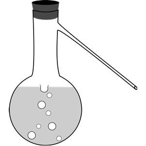 distilling flask with sidearm and stopper