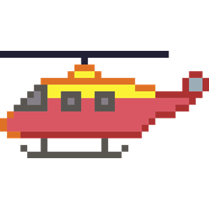 Pixel art helicopter