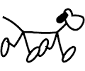 Stick Figure Dog 1