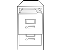 Classeur ouvert / Open file cabinet
