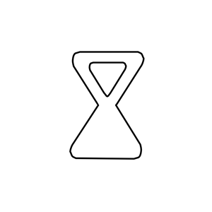White Hourglass Outline
