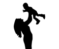 Mother And Son Silhouette 2