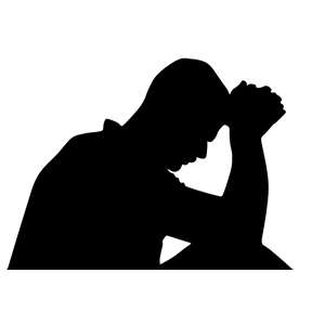 Distraught Man Praying