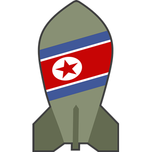 Simple Cartoon North Korea Bomb