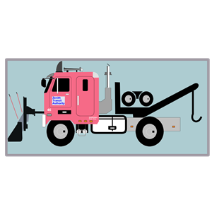 Tow Truck with Snow Plow