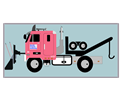 Tow Truck with Snow Plow
