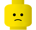 LEGO smiley -- sad