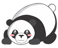 Bashful Cartoon Panda
