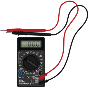 Multimeter with test leads