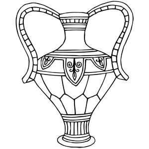 Vase 12 line drawing
